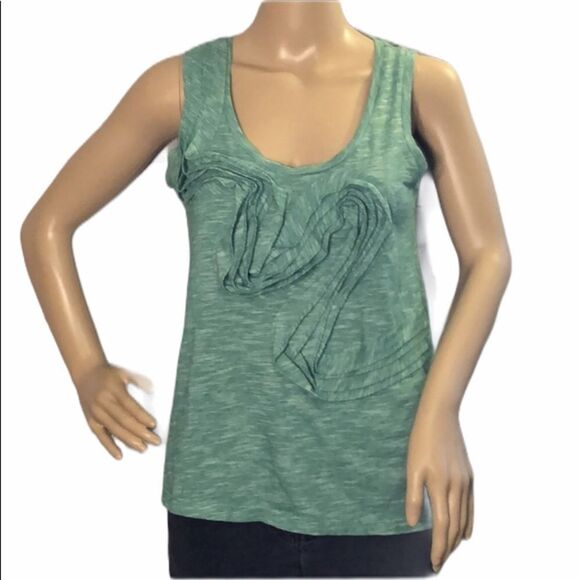 Anthro Little Yellow Button Winding Road Tank M - Picture 2 of 8